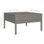 Preview: 2-tlg. Garten-Lounge-Set mit Auflagen Poly Rattan Grau