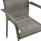 Preview: Gartenstühle Stapelbar 4 Stk. Grau Poly Rattan