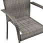 Preview: Gartenstühle Stapelbar 6 Stk. Grau Poly Rattan