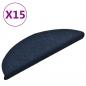 Preview: Selbstklebende Treppenmatten 15 Stk. Navy 56x17x3cm Nadelvlies 