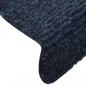 Preview: Selbstklebende Treppenmatten 15 Stk. Navy 56x17x3cm Nadelvlies 