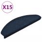 Preview: Selbstklebende Treppenmatten 15 Stk. Navy 65x21x4cm Nadelvlies 