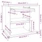 Preview: Schreibtisch Räuchereiche 80x50x75 cm Holzwerkstoff