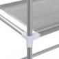 Preview: Waschmaschinenregal 2 Ablagen Grau 69x28x143 cm Eisen