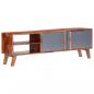 Preview: ARDEBO.de - TV-Schrank Grau 140x30x45 cm Massivholz Palisander