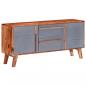 Preview: ARDEBO.de - Sideboard Grau 120x30x55 cm Massivholz Palisander