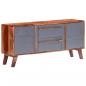 Preview: Sideboard Grau 120x30x55 cm Massivholz Palisander