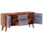 Preview: Sideboard Grau 120x30x55 cm Massivholz Palisander