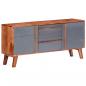 Preview: Sideboard Grau 120x30x55 cm Massivholz Palisander