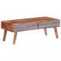 Preview: Couchtisch Grau 110x50x40 cm Massivholz Palisander