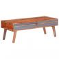 Preview: Couchtisch Grau 110x50x40 cm Massivholz Palisander