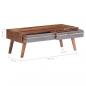 Preview: Couchtisch Grau 110x50x40 cm Massivholz Palisander