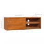 Preview: Wand-TV-Schrank 90x30x30 cm Teak Massivholz