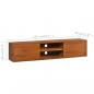 Preview: Wand-TV-Schrank 135x30x30 cm Teak Massivholz