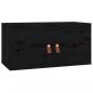 Preview: Wandschrank Schwarz 60x30x30 cm Massivholz Kiefer