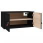 Preview: Wandschrank Schwarz 60x30x30 cm Massivholz Kiefer