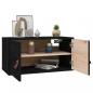 Preview: Wandschrank Schwarz 60x30x30 cm Massivholz Kiefer