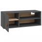 Preview: Wandschrank Grau 80x30x30 cm Massivholz Kiefer