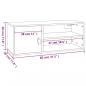 Preview: Wandschrank Grau 80x30x30 cm Massivholz Kiefer