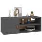 Preview: Wandschrank Grau 80x30x30 cm Massivholz Kiefer