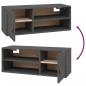 Preview: Wandschrank Grau 80x30x30 cm Massivholz Kiefer