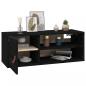 Preview: Wandschrank Schwarz 80x30x30 cm Massivholz Kiefer