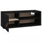 Preview: Wandschrank Schwarz 80x30x30 cm Massivholz Kiefer