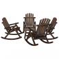 Preview: ARDEBO.de - 5-tlg. Garten-Lounge-Set Massivholz Fichte