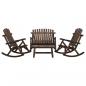 Preview: ARDEBO.de - 4-tlg. Garten-Lounge-Set Massivholz Fichte