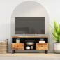 Preview: ARDEBO.de - TV-Schrank 100x33x46 cm Massivholz Mango & Holzwerkstoff