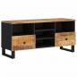 Preview: TV-Schrank 100x33x46 cm Massivholz Mango & Holzwerkstoff