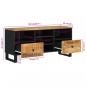 Preview: TV-Schrank 100x33x46 cm Massivholz Mango & Holzwerkstoff