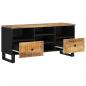 Preview: TV-Schrank 100x33x46 cm Massivholz Mango & Holzwerkstoff