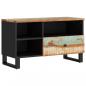 Preview: TV-Schrank 80x33x46 cm Altholz Massiv und Holzwerkstoff