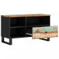 Preview: TV-Schrank 80x33x46 cm Altholz Massiv und Holzwerkstoff