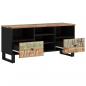 Preview: TV-Schrank 100x33x46 cm Altholz Massiv und Holzwerkstoff