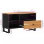 Preview: TV-Schrank 80x33x46 cm Massivholz Akazie und Holzwerkstoff