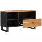 Preview: TV-Schrank 80x33x46 cm Massivholz Akazie und Holzwerkstoff