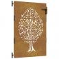 Preview: Gartentor 85x125 cm Cortenstahl Baum-Design