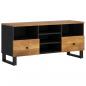 Preview: TV-Schrank 100x33x46 cm Massivholz Mango und Holzwerkstoff