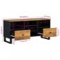 Preview: TV-Schrank 100x33x46 cm Massivholz Mango und Holzwerkstoff