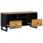 Preview: TV-Schrank 100x33x46 cm Massivholz Mango und Holzwerkstoff