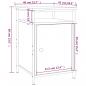 Preview: Nachttisch Braun Eichen-Optik 40x42x60 cm Holzwerkstoff