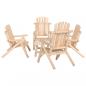 Preview: ARDEBO.de - 5-tlg. Garten-Lounge-Set Massivholz Fichte