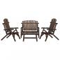 Preview: ARDEBO.de - 4-tlg. Garten-Lounge-Set Massivholz Fichte