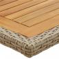 Preview: Gartentisch Beige Massivholz Akazie und Poly Rattan