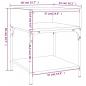 Preview: Nachttisch Braun Eichen-Optik 40x41x50 cm Holzwerkstoff