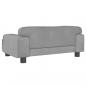 Preview: Hundebett Hellgrau 70x45x30 cm Samt