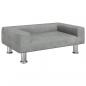 Preview: Hundebett Hellgrau 70x45x26,5 cm Samt