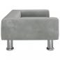 Preview: Hundebett Hellgrau 70x45x26,5 cm Samt